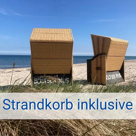 Boeltser Hus Mit Strandkorb Und Kamin 10 Gehminuten Zum Kurtaxefreien Sandstrand * Kraksdorf